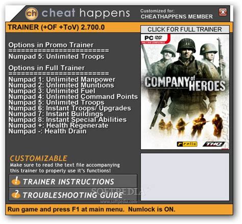 company of heroes trainer